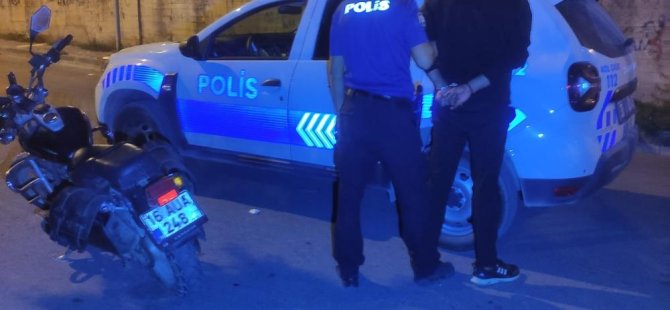 Motosiklet çalacaktı, polisle karşılaştı