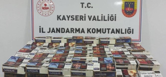 Develi'de Nakliye aracında 40 bin adet kaçak sigara bulundu