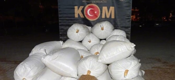 Kayseri'de 1 ton 760 kilo kaçak tütün ele geçirildi