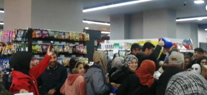 Gros 38 market açılışında izdiham birbirlerini ezdiler