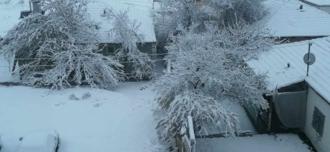 Kayseri güne karla uyandı