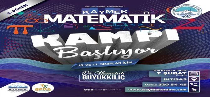 Büyükşehir KAYMEK'in Matematik Kampı'nda 2'nci dönem kayıtları başladı