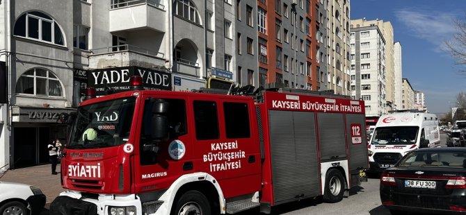 Kayseri’de 12 katlı binada çıkan yangın söndürüldü