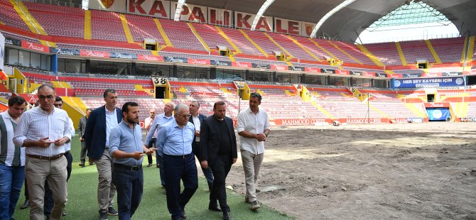 Başkan Büyükkılıç'tan Stadyum İncelemesi