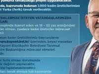 Büyükşehir’den ‘Tavuklar Bizden Üretim Sizden’ kampanyası