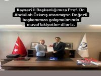 PROF.DR.ABDULLAH ÖZKIRIŞ,MİLLİ GENÇLİK DERNEĞİ KAYSERİ İL BAŞKANI OLDU