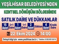 YEŞİLHİSAR BELEDİYESİ'NDEN SATILIK DAİRE VE DÜKKANLAR