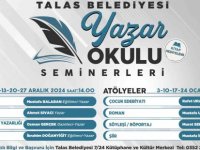 Talas’ta yazar okulu seminerleri başlıyor