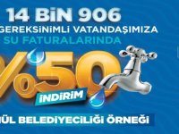 Su faturalarında yüzde 50 indirim uygulandı