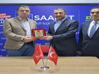 Saadet Partisi Melikgazi İlçe Başkanlığı'nda devir teslim töreni düzenlendi