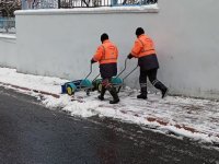 KAR YAĞDI TALAS'TA KIŞ ÇALIŞMALARI EKİPLERİ YOLLARA DÜŞTÜ